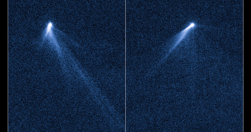 Fjölhala smástirnið P/2013 P5 á mynd Hubble geimsjónauka NASA og ESA