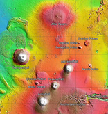 Þarsisbungan, eldfjöll á Mars, Ólympusfjall, Tharsis, Tarsis