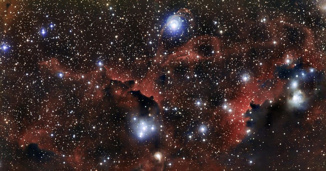 Mávaþokan, geimþoka, IC 2177, Sh 2-292, RCW 2, Gum 1,