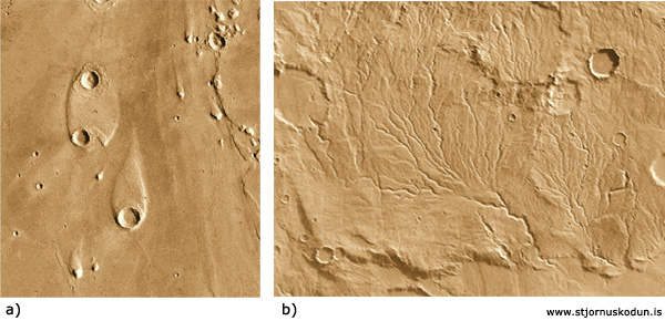 vatn á Mars, flóð, árfarvegir