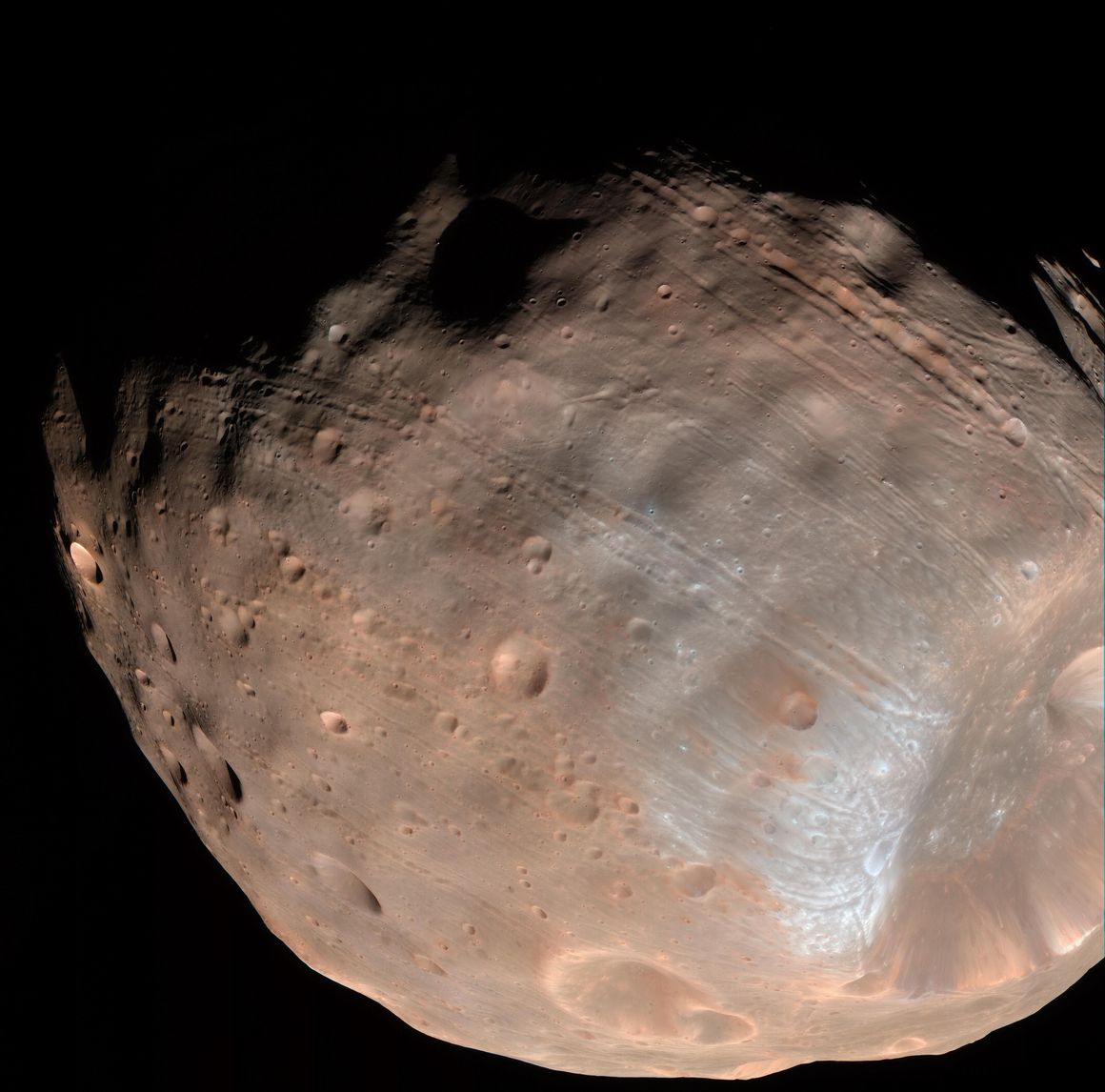 Marstunglið Fóbos. Mynd: NASA/JPL-Caltech/University of Arizona