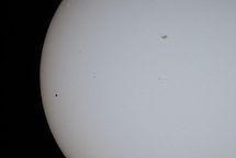 Þverganga Merkúríusar 9. maí 2016. Mynd: Sævar Helgi Bragason